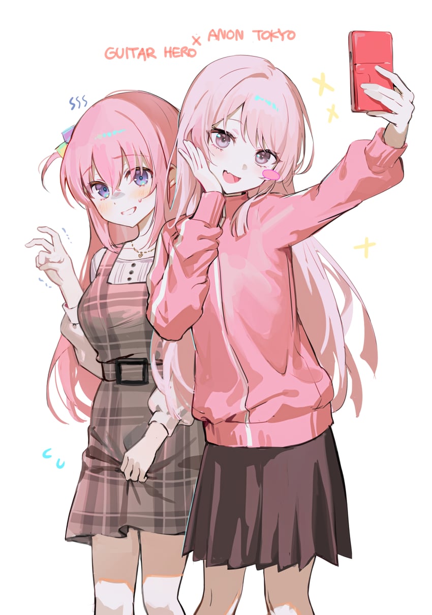 gotoh hitori and chihaya anon (bang dream! and 2 more) drawn by tokkyu