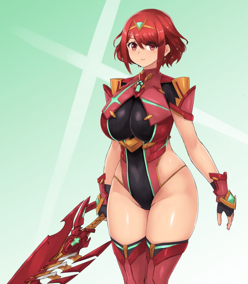 pyra (xenoblade chronicles and 1 more) drawn by angoha