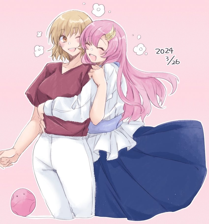 haro, cagalli yula athha, and lacus clyne (gundam and 2 more) drawn by nun_(eri)