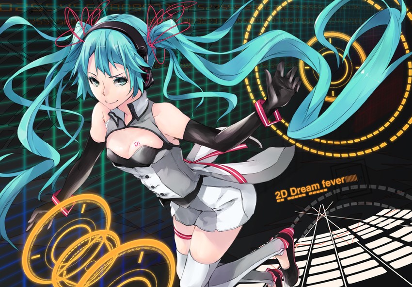 hatsune miku (vocaloid and 3 more) drawn by mille_(dieci)