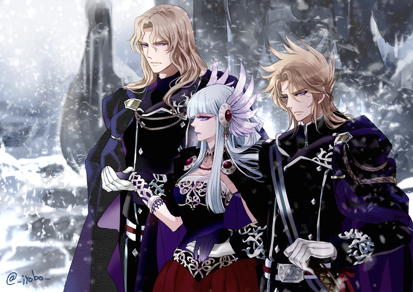 polaris hilda, grani sigmund, and dubhe alpha siegfried (saint seiya and 1 more) drawn by jobo_(isi88)