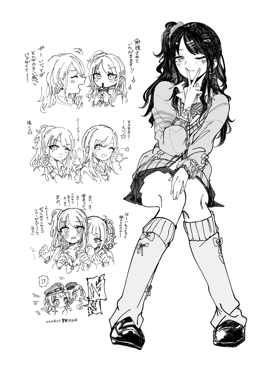 hachimiya meguru, osaki amana, sakuragi mano, tanaka mamimi, kazano hiori, and 1 more (idolmaster and 1 more) drawn by yukamisote
