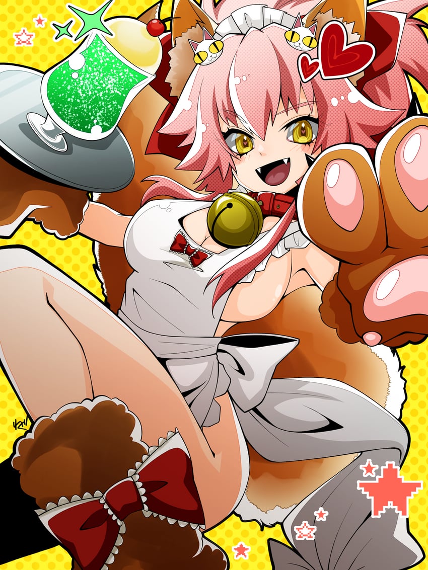 tamamo and tamamo cat (fate and 1 more) drawn by wagu_neru