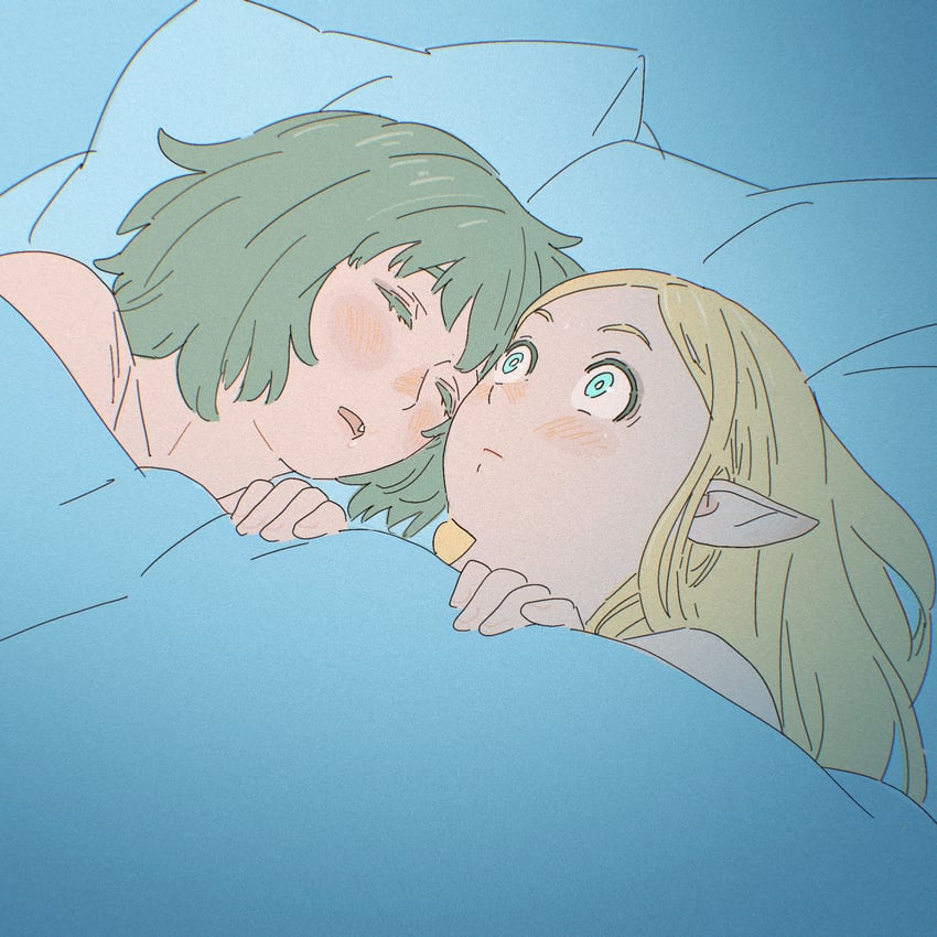 marcille donato and falin touden (dungeon meshi) drawn by 55bata6rou