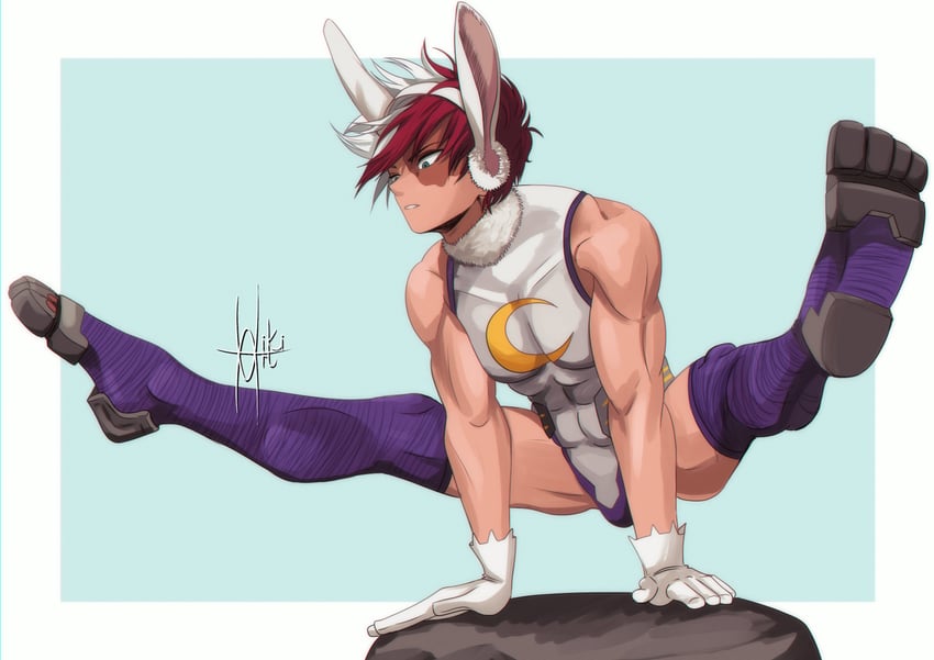 mirko and todoroki shoto (boku no hero academia) drawn by youseimanami