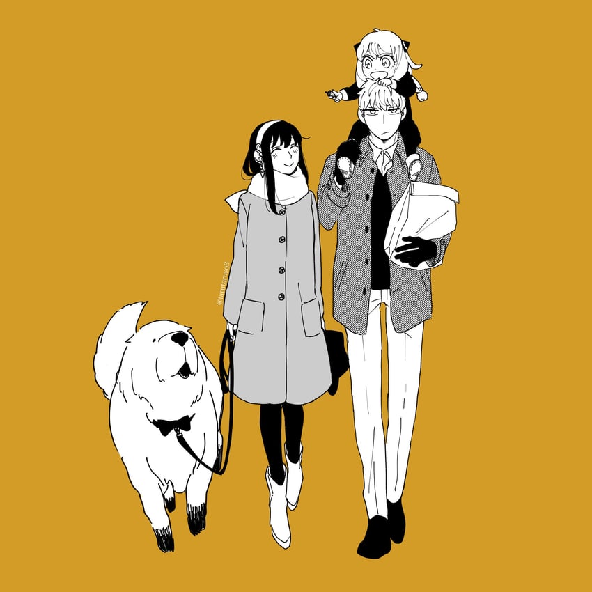 yor briar, anya, twilight, and bond (spy x family) drawn by tarutaruso3