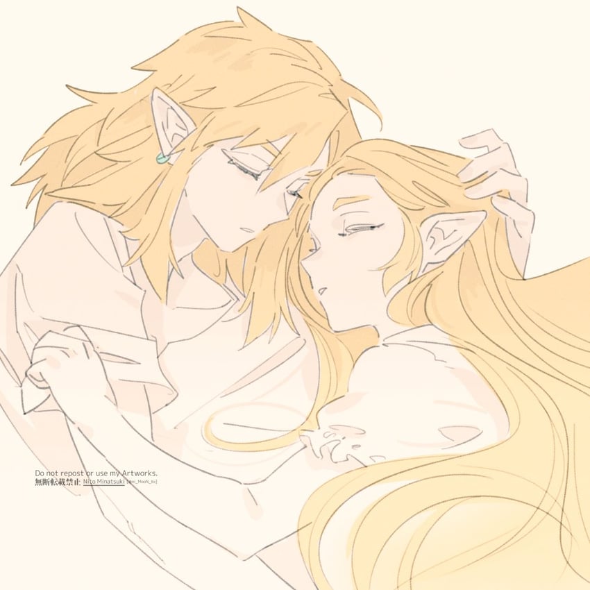 link and princess zelda (the legend of zelda and 1 more) drawn by nito_minatsuki