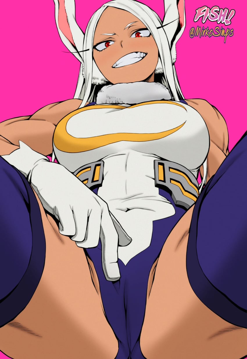 mirko (boku no hero academia) drawn by mirkosimps and parallaxfused
