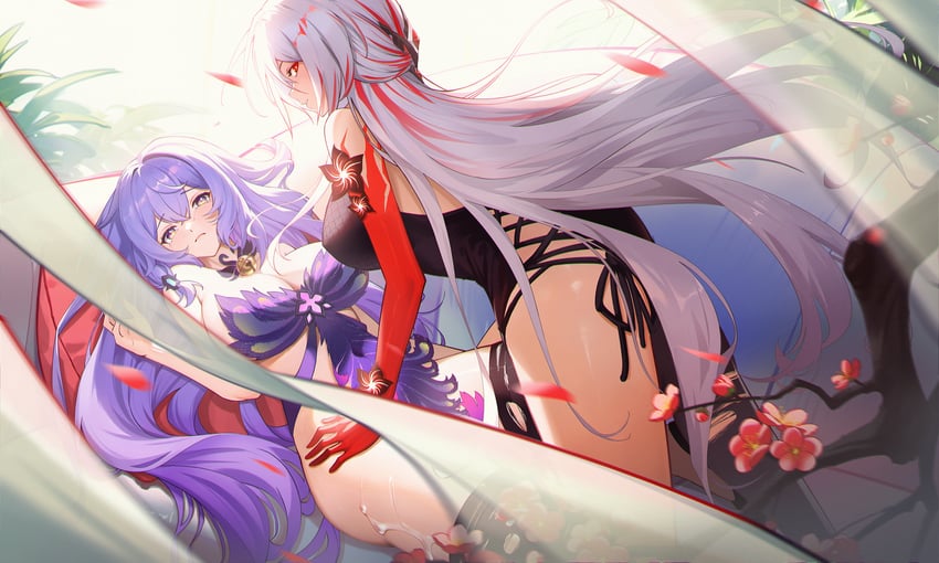 acheron and black swan (honkai and 1 more) drawn by libai1839459