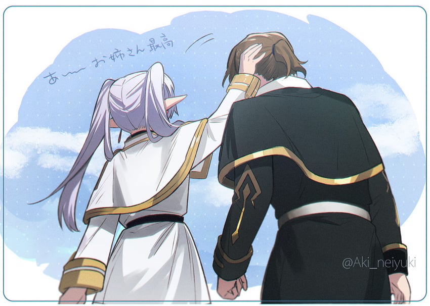 frieren and sein (sousou no frieren) drawn by aki_(neyuki41028)
