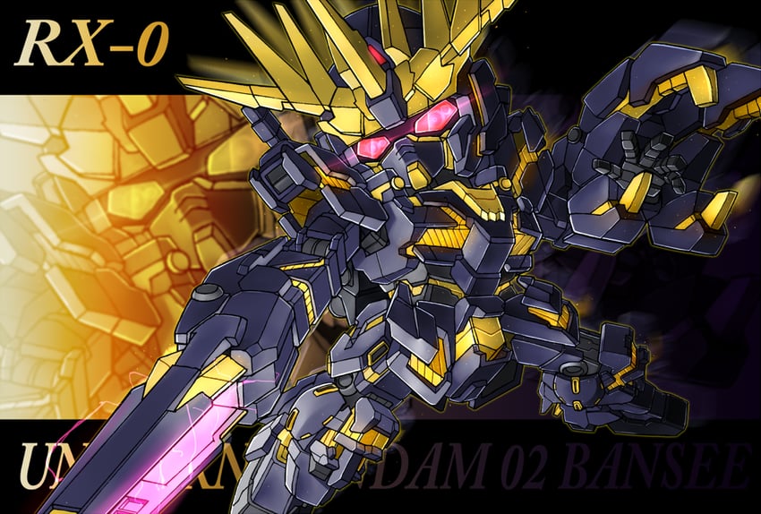 unicorn gundam banshee (gundam and 2 more) drawn by memento_vivi