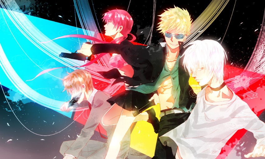 accelerator, musujime awaki, tsuchimikado motoharu, unabara mitsuki, and etzali (toaru majutsu no index and 1 more) drawn by ro53