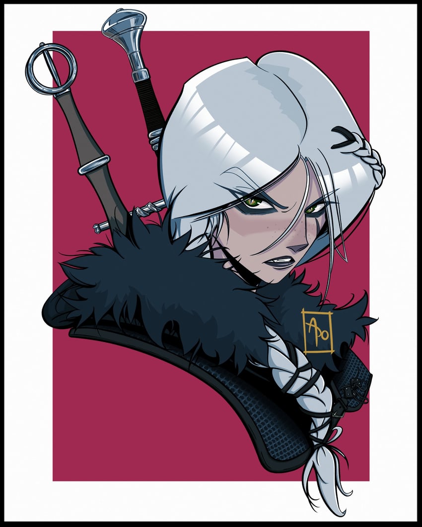 ciri (the witcher and 1 more) drawn by lykostheikos