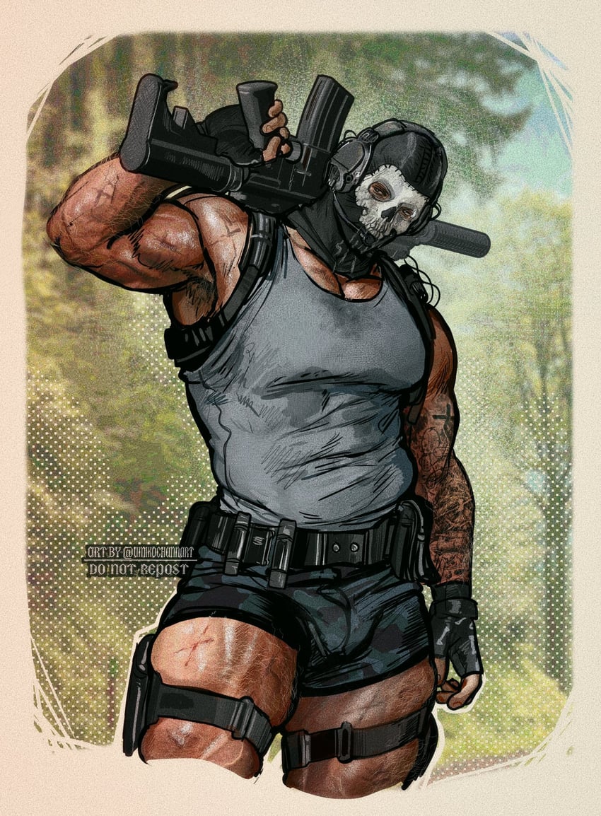ghost (call of duty and 1 more) drawn by umikochannart