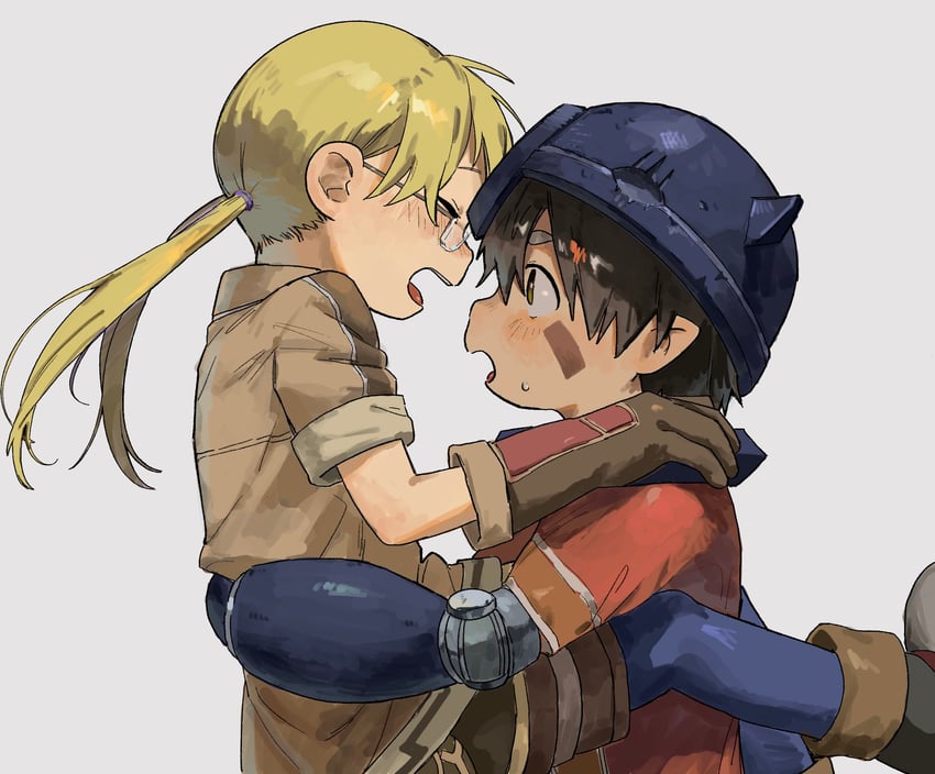 reg and riko (made in abyss) drawn by maido_(gokujohoureisen)