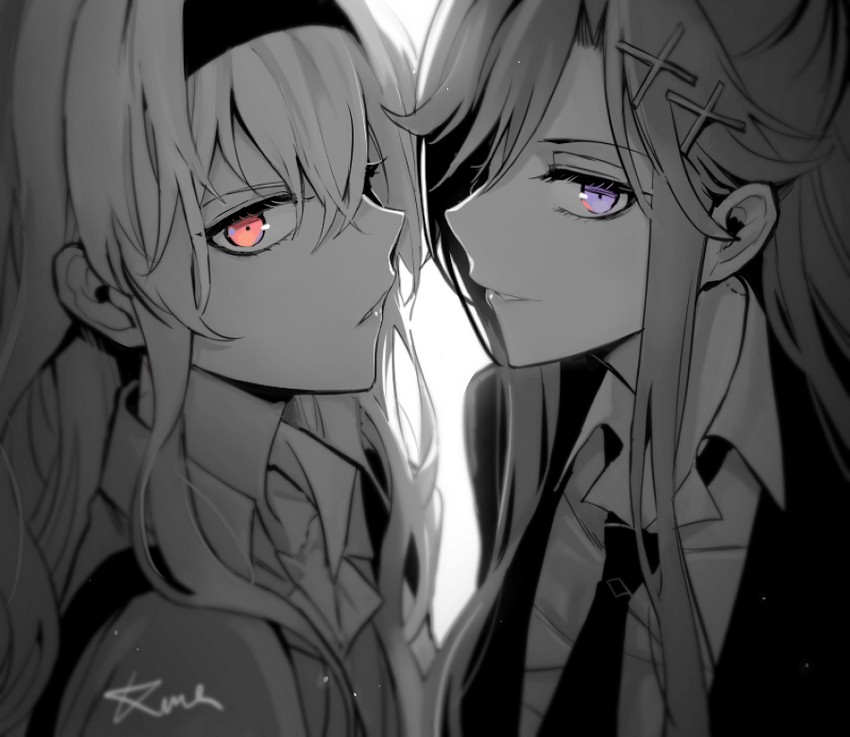 saijou claudine and tendou maya (shoujo kageki revue starlight) drawn by kuma_(bloodycolor)