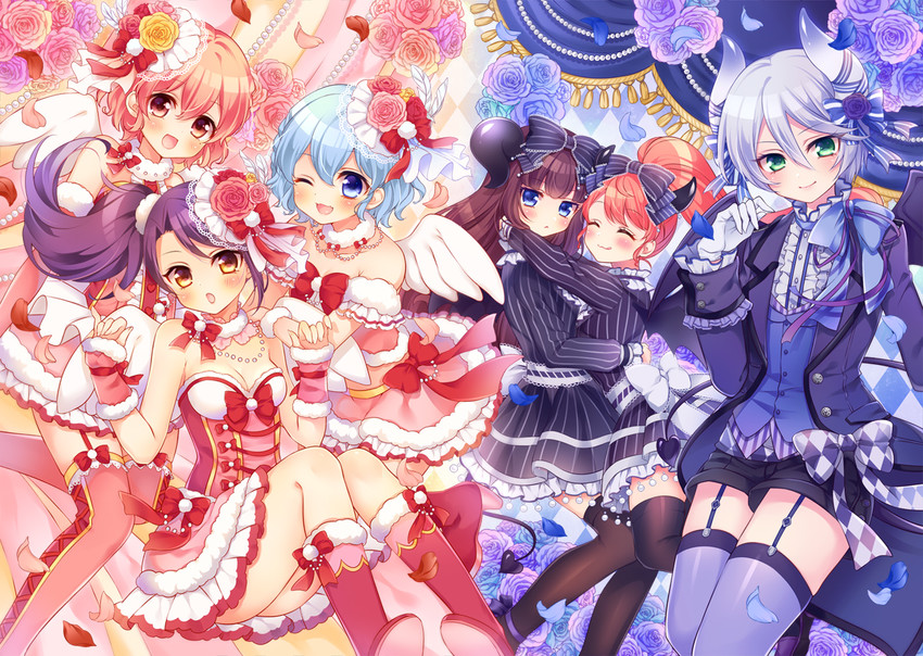 kurosu aroma, reona west, dorothy west, shiratama mikan, toudou shion, and 1 more (pretty series and 1 more) drawn by mitsuba_choco