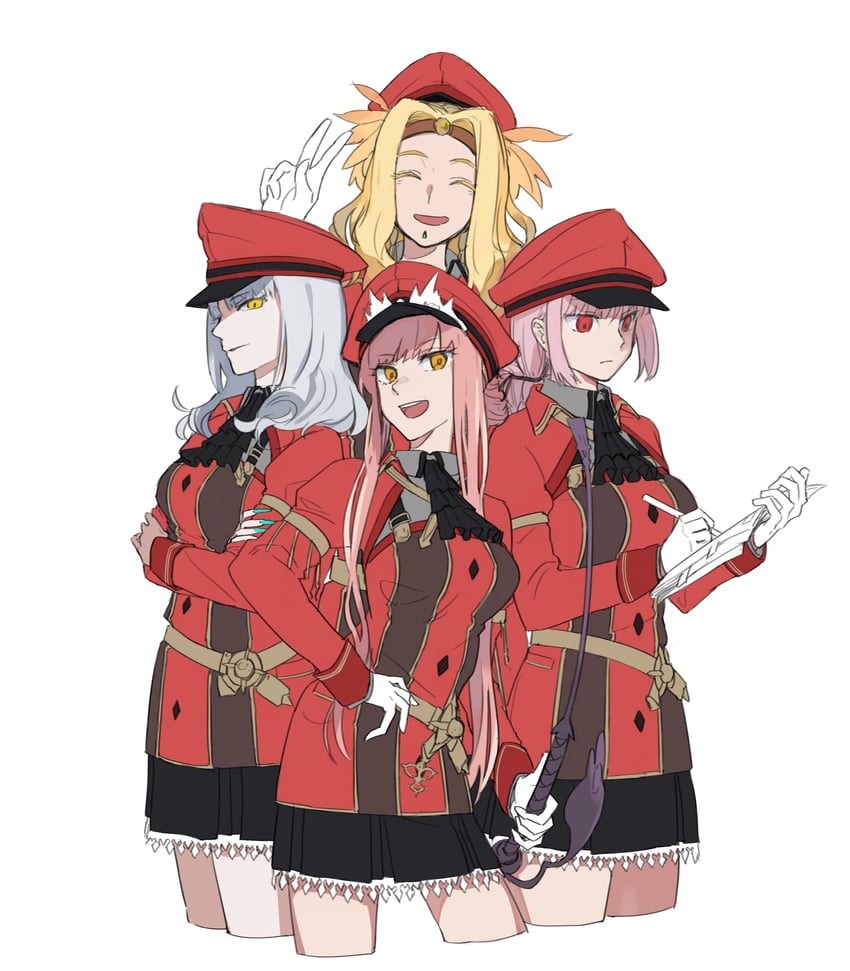 florence nightingale, carmilla, quetzalcoatl, and medb (fate and 1 more) drawn by shironojiro