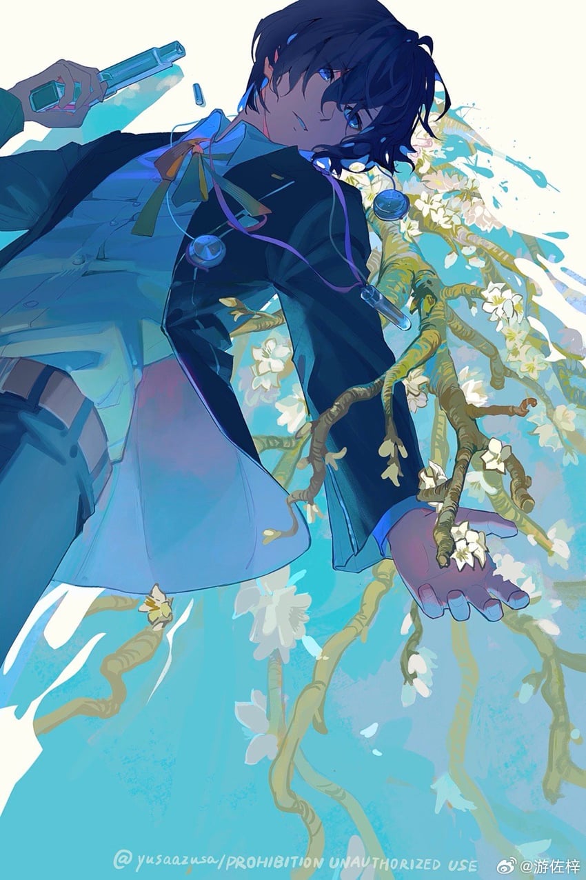 yuuki makoto (persona and 1 more) drawn by yusaazusa