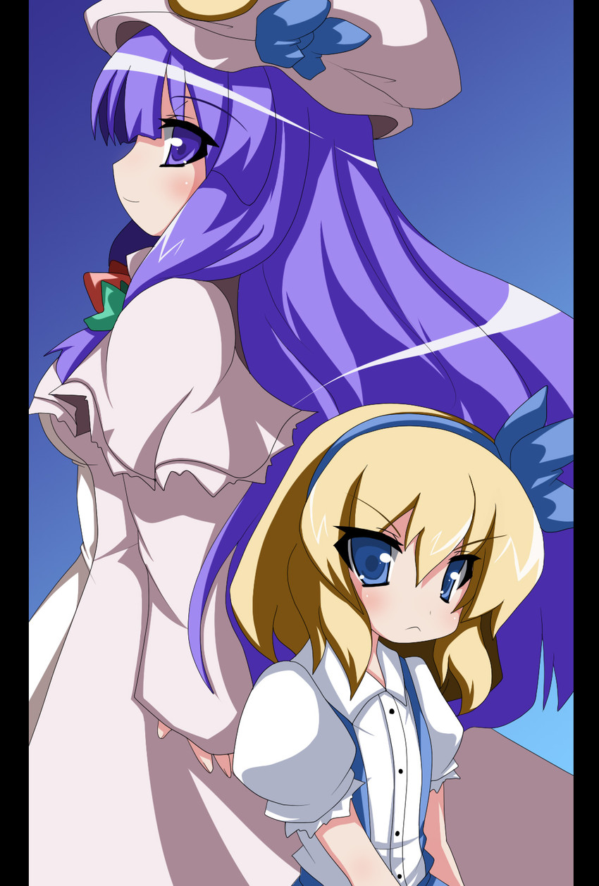 alice margatroid and patchouli knowledge (touhou) drawn by oborotsuki_kakeru