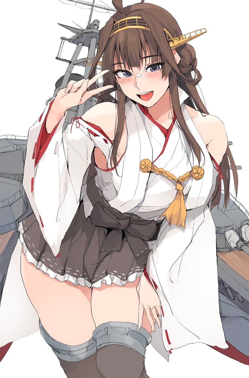 kongou and kongou kai ni (kantai collection) drawn by zekkyon
