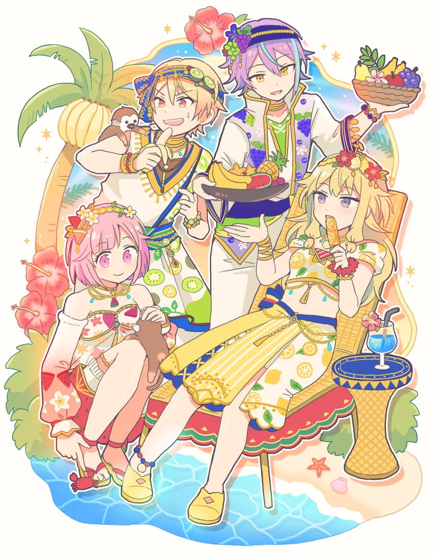 ootori emu, tenma tsukasa, kusanagi nene, and kamishiro rui (project sekai) drawn by hitopm