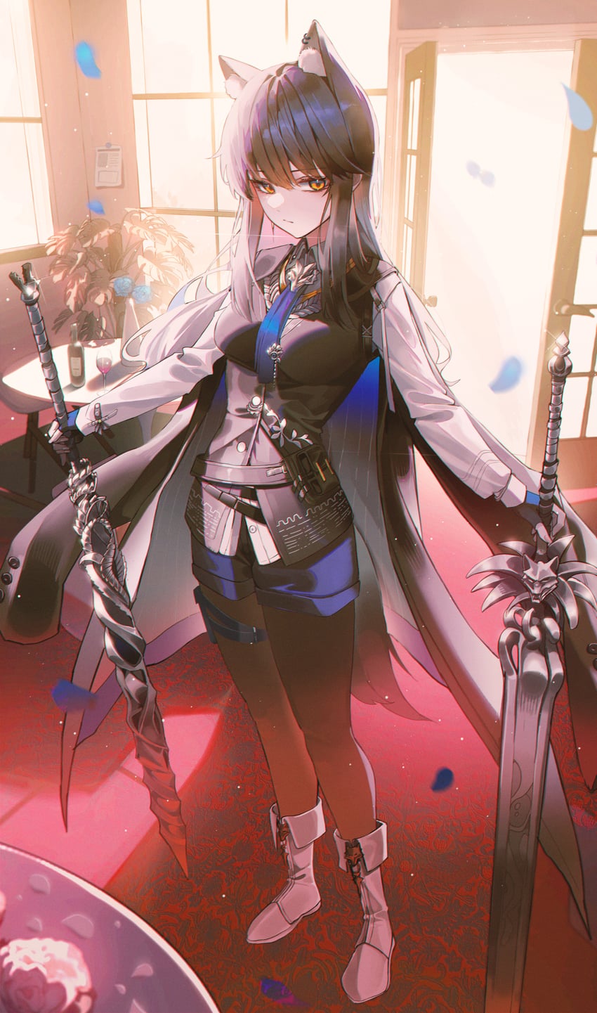texas and texas the omertosa (arknights) drawn by domi_(hongsung0819)