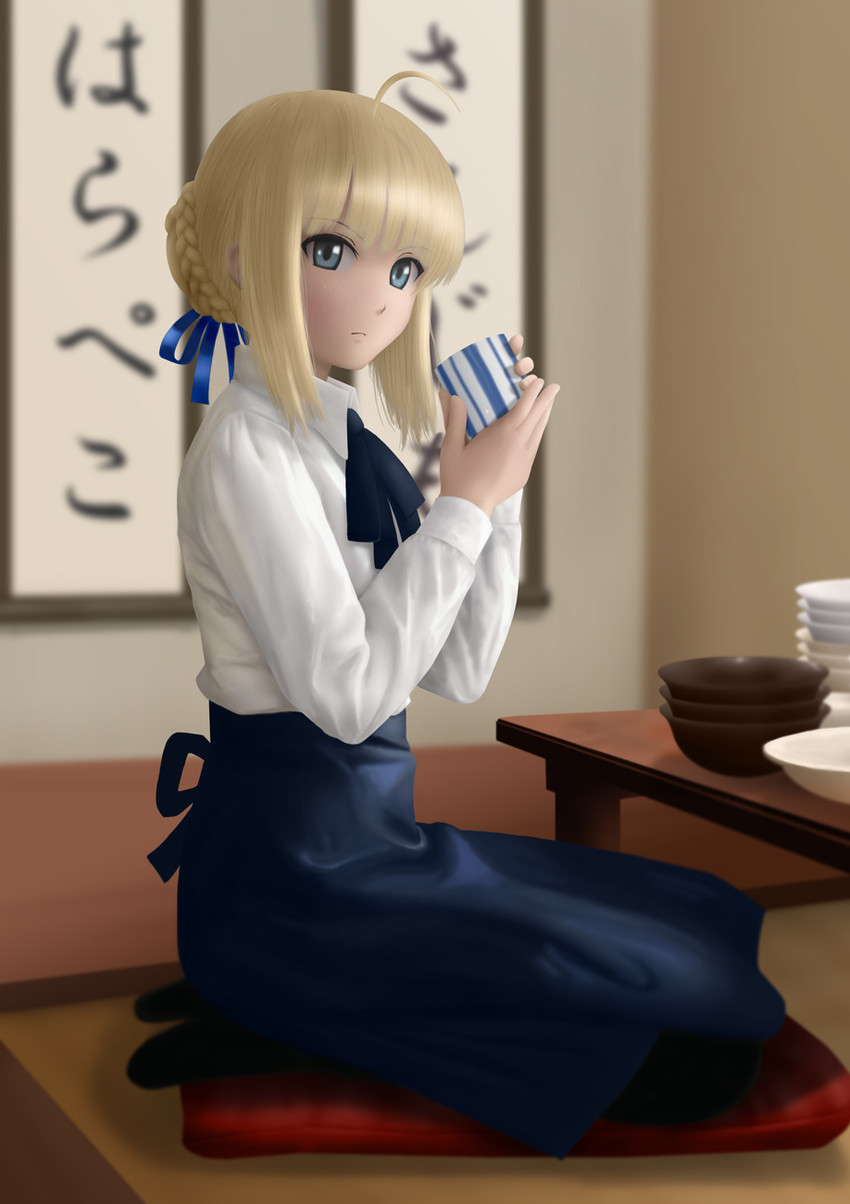 artoria pendragon and saber (fate and 1 more) drawn by siraha
