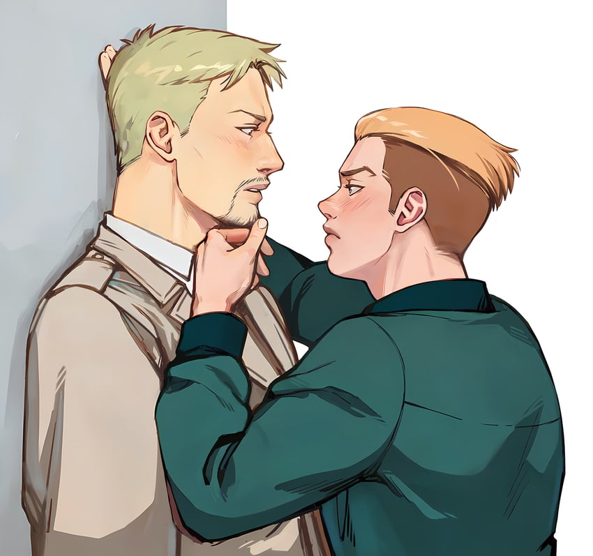reiner braun and porco galliard (shingeki no kyojin) drawn by adelheid_(moschiola)
