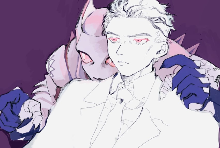 kira yoshikage, killer queen, and kawajiri kosaku (jojo no kimyou na bouken and 1 more) drawn by user_xjny2857