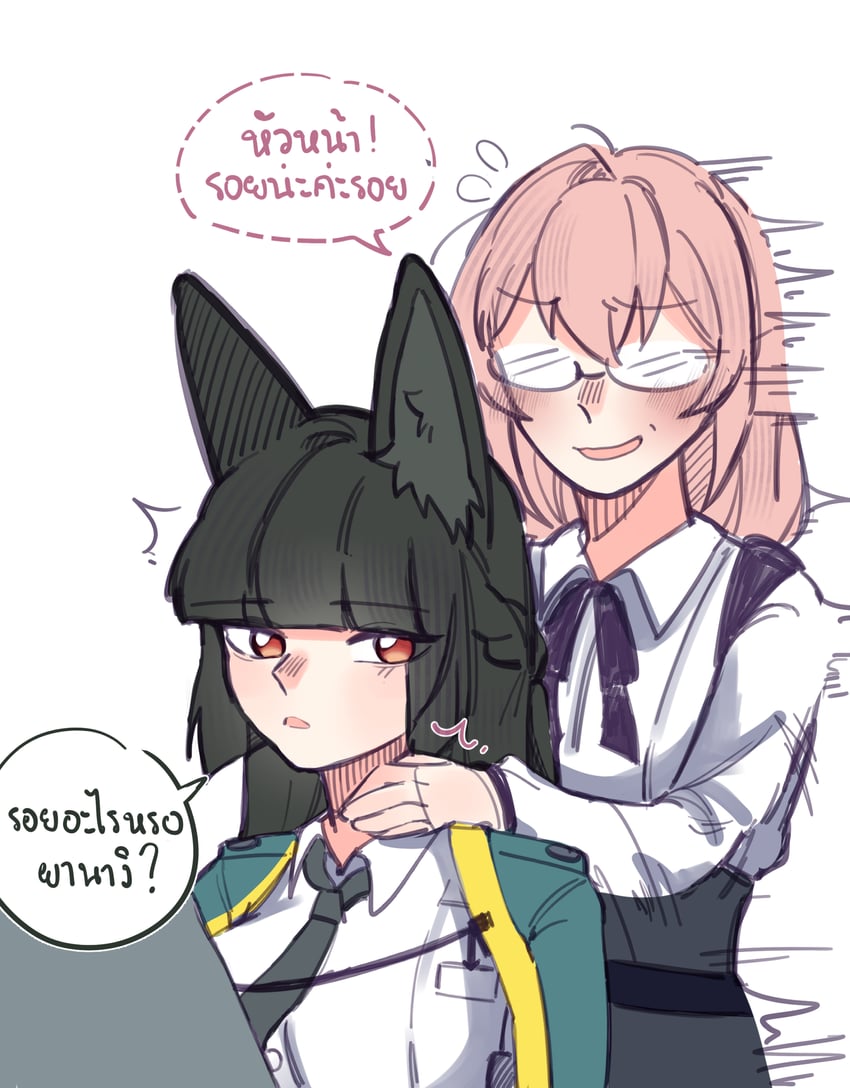 hoshimi miyabi and tsukishiro yanagi (zenless zone zero) drawn by midhnom4187