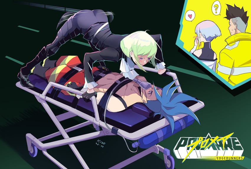 lio fotia, lucy, galo thymos, and david martinez (cyberpunk and 3 more) drawn by kivo