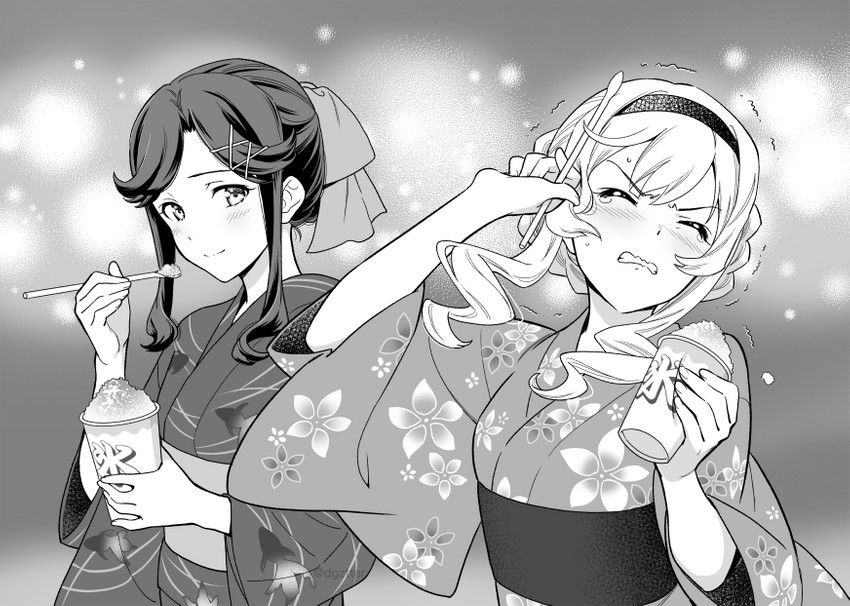 saijou claudine and tendou maya (shoujo kageki revue starlight) drawn by jumping_dogeza