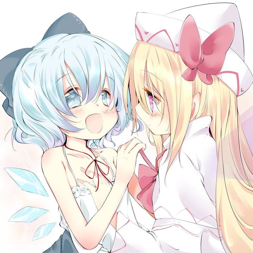 cirno and lily white (touhou) drawn by inasa_orange