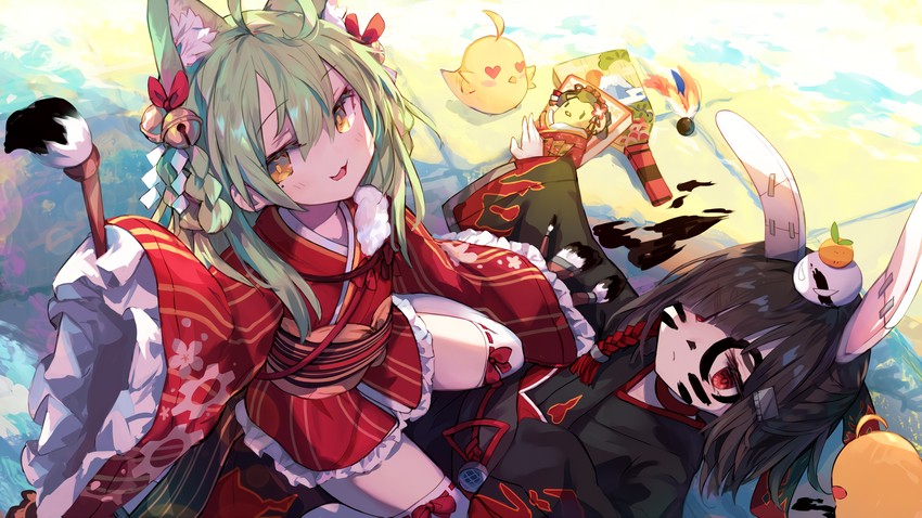 manjuu, shiranui, and akashi (azur lane) drawn by makihitsuji