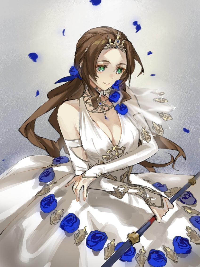 aerith gainsborough (final fantasy and 2 more) drawn by meameeea