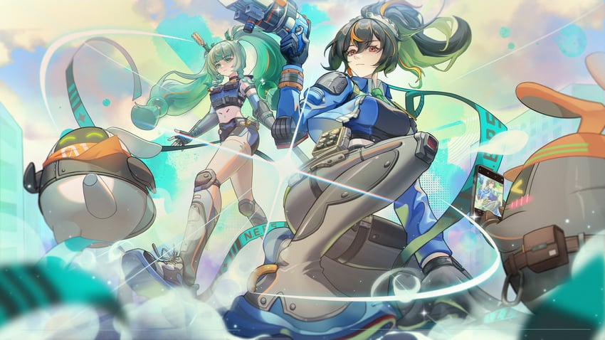 zhu yuan, eous, qingyi, and safety (zenless zone zero) drawn by lynn_ma_guoguo