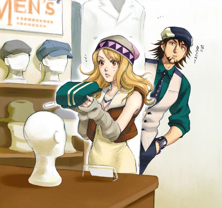 kaburagi t. kotetsu and karina lyle (tiger & bunny) drawn by tsushima_shuu