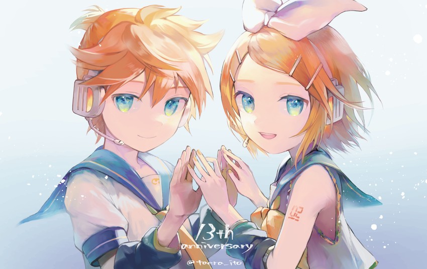 kagamine rin and kagamine len (vocaloid) drawn by ito_taera