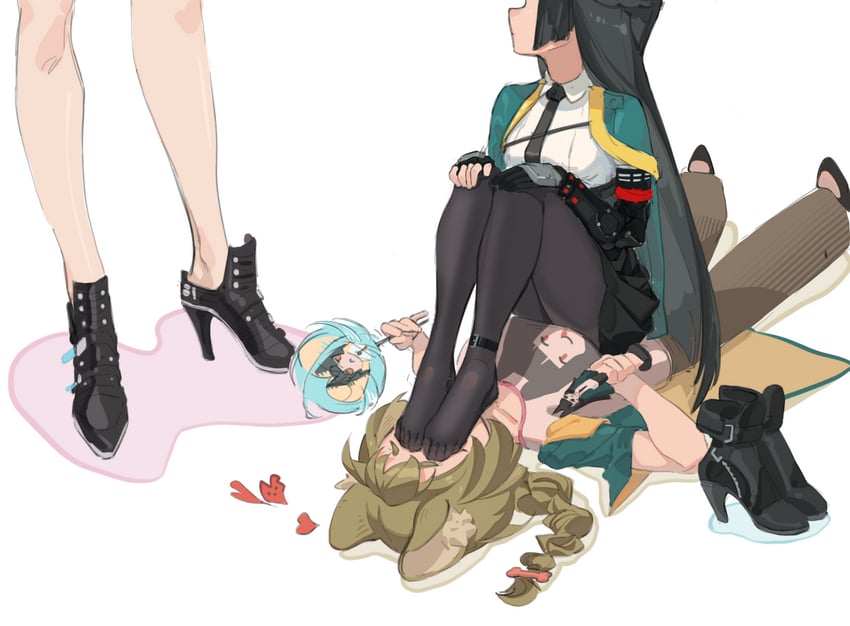 hoshimi miyabi and tsukishiro yanagi (zenless zone zero) drawn by v.a._(vanilla)