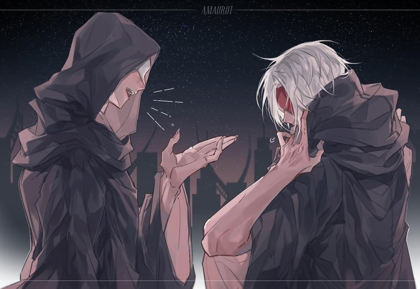 emet-selch, hythlodaeus, and amaurotine (final fantasy and 1 more) drawn by tladpwl03