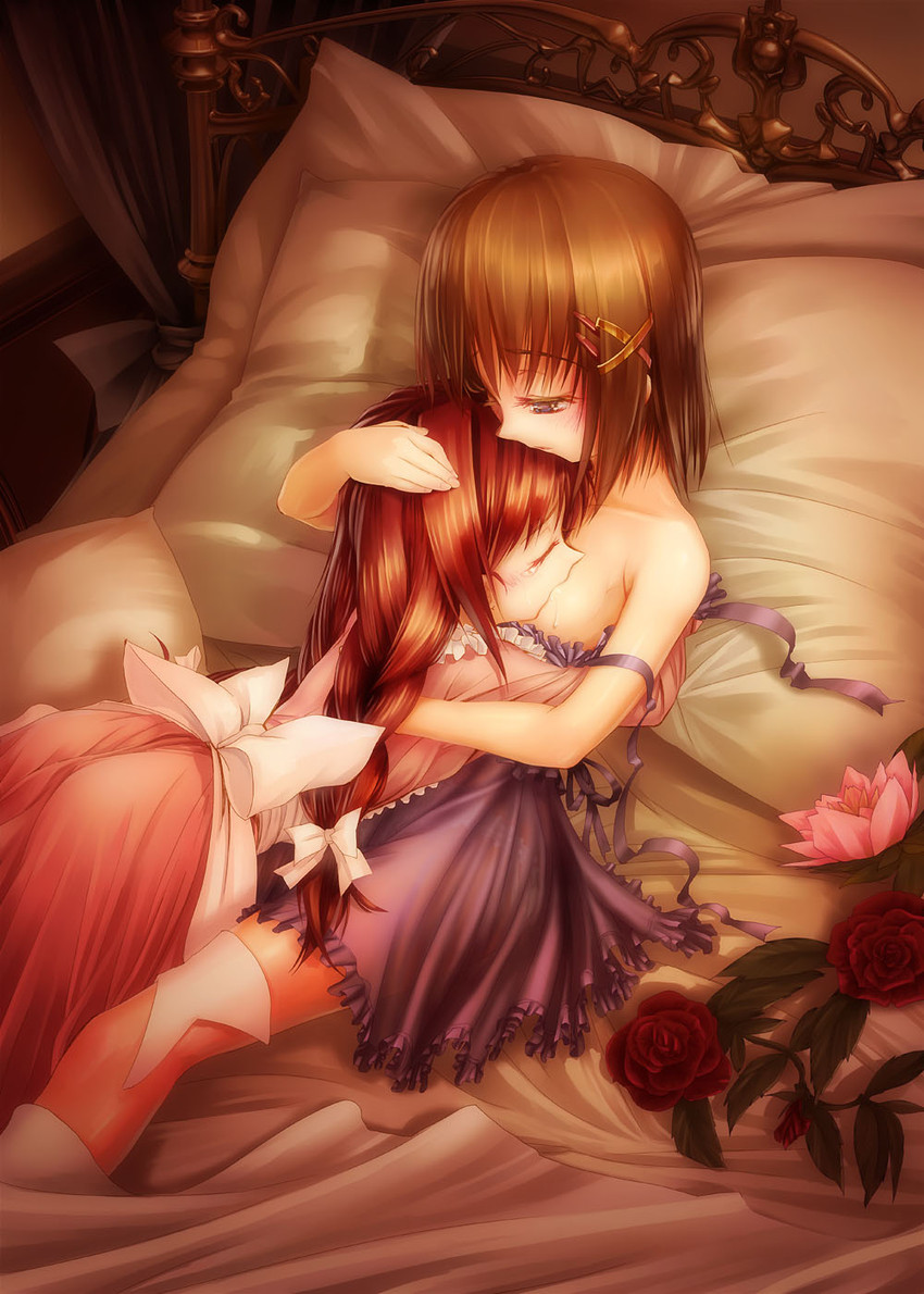 yagami hayate and vita (lyrical nanoha and 2 more) drawn by tom_(1art.)
