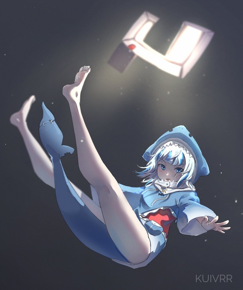 gawr gura (hololive and 2 more) drawn by kuivrr