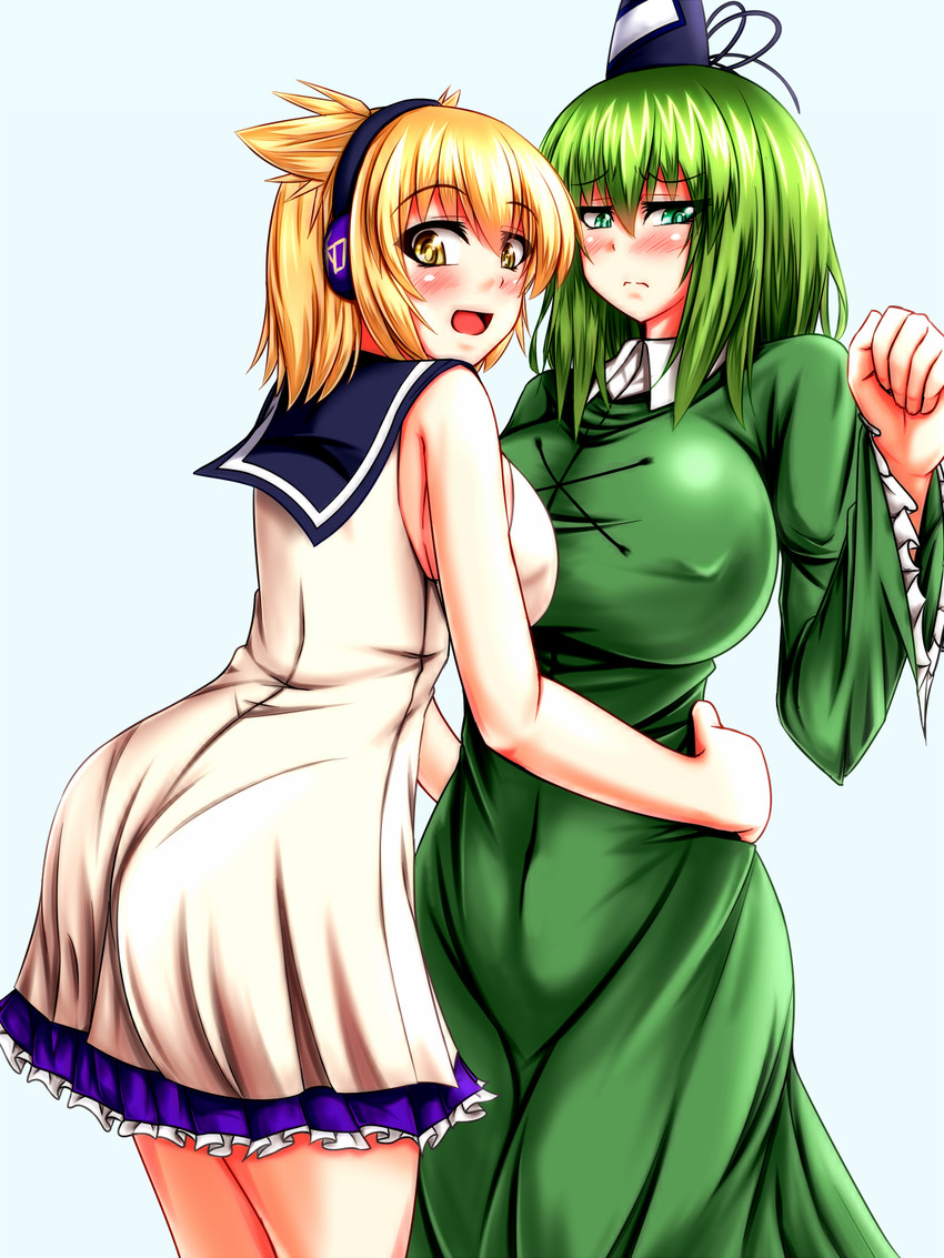 toyosatomimi no miko and soga no tojiko (touhou) drawn by parmiria