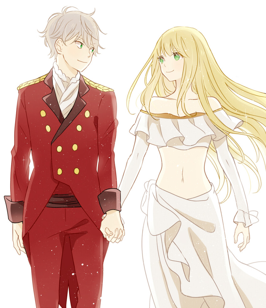 slaine troyard and asseylum vers allusia (aldnoah.zero) drawn by yuu_(chucooooo)