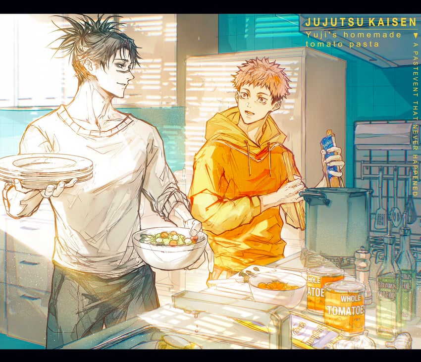 itadori yuuji and choso (jujutsu kaisen) drawn by ho9_999