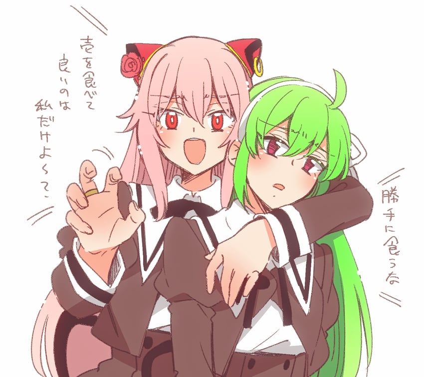 tanaka ichi and endou araya (assault lily) drawn by sorato_(astllatte)