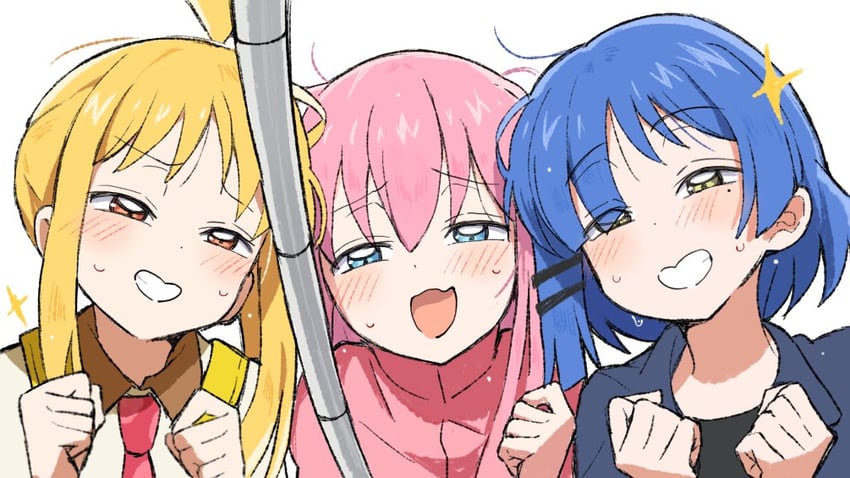 gotoh hitori, ijichi nijika, and yamada ryo (bocchi the rock!) drawn by shiro_srmsk