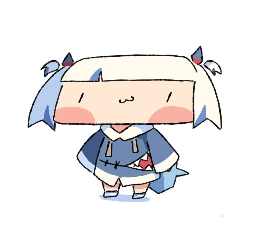 gawr gura (hololive and 1 more) drawn by wersman