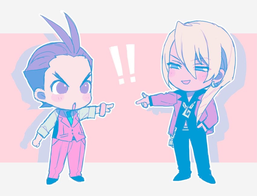 apollo justice and klavier gavin (ace attorney) drawn by ouse_(otussger)